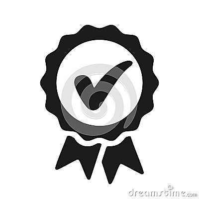 Approval check icon, quality sign - vector Stock Photo